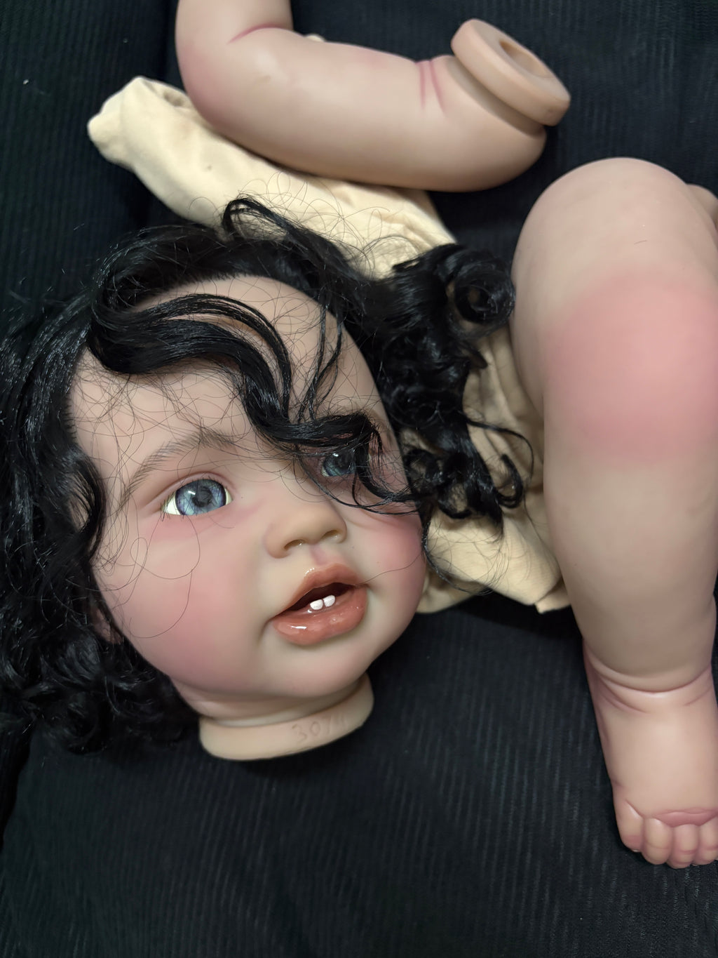 Clearance Ship in 24hours 24inch Reborn Baby Lottie With Hand-rooted hair Artist Painted Kit with cloth body only 1 in stock