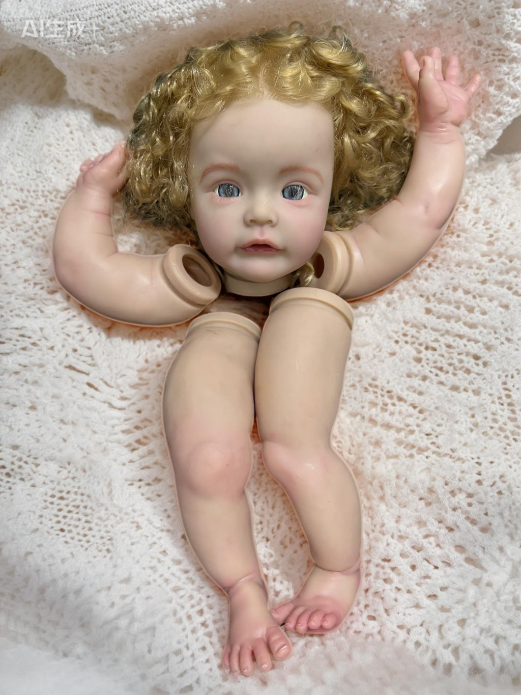 clearance  Ship in 24hours 24inch Reborn Baby Susue With Hand-rooted hair Artist Painted Kit with cloth body only 1 in stock