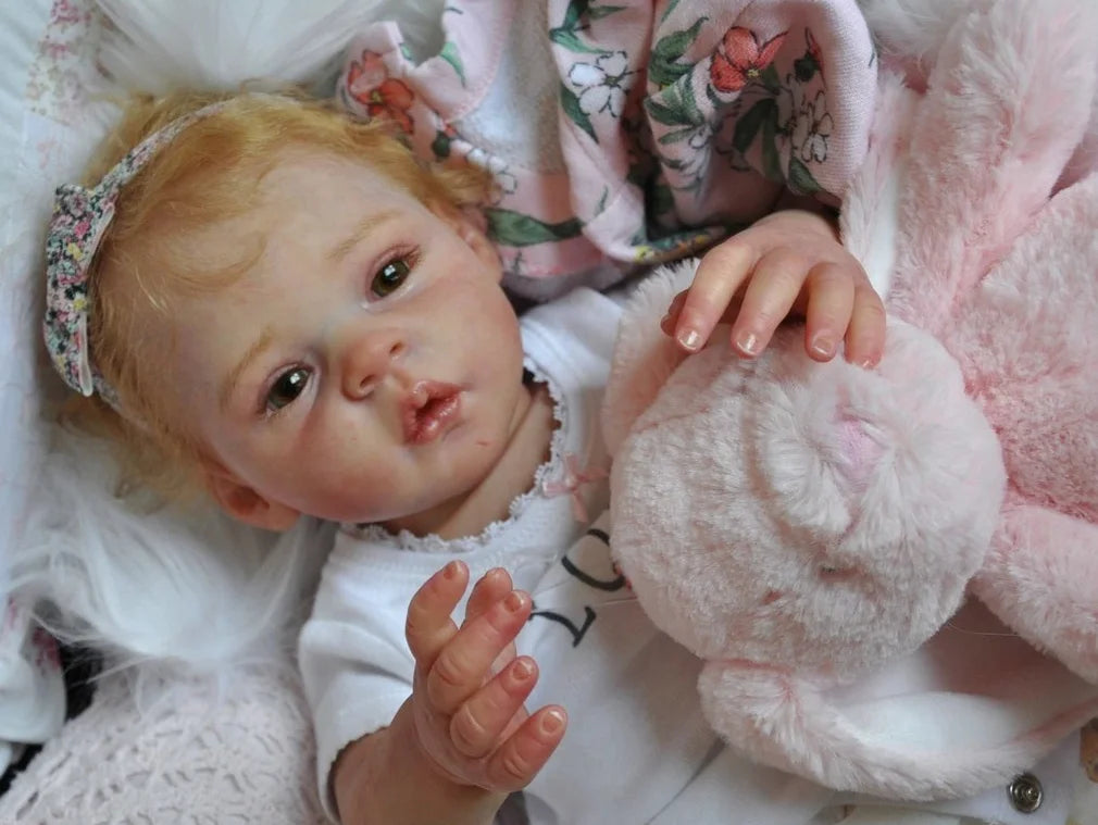 18inches reborn doll kit Santina popular prototypes lifelike real soft touch fresh color