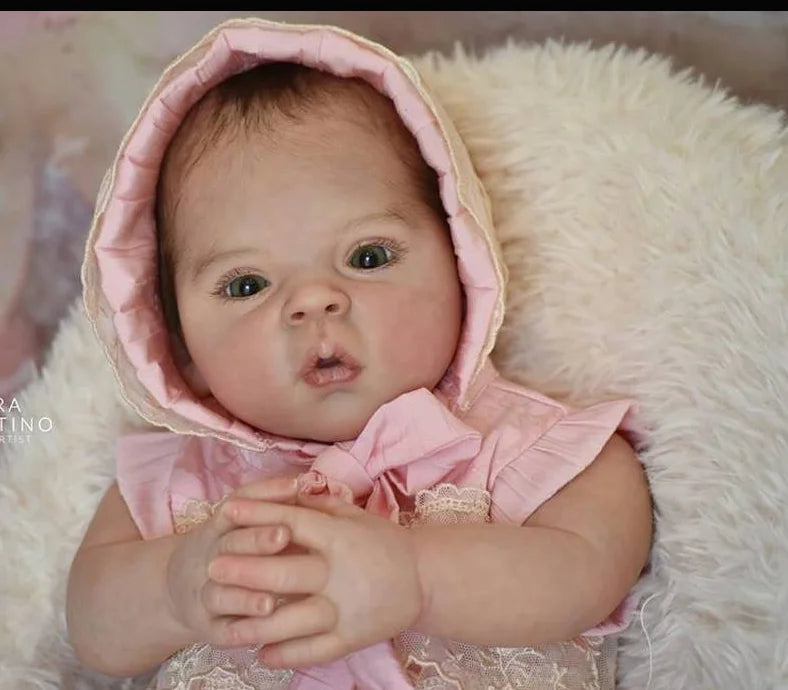 18inches reborn doll kit Santina popular prototypes lifelike real soft touch fresh color