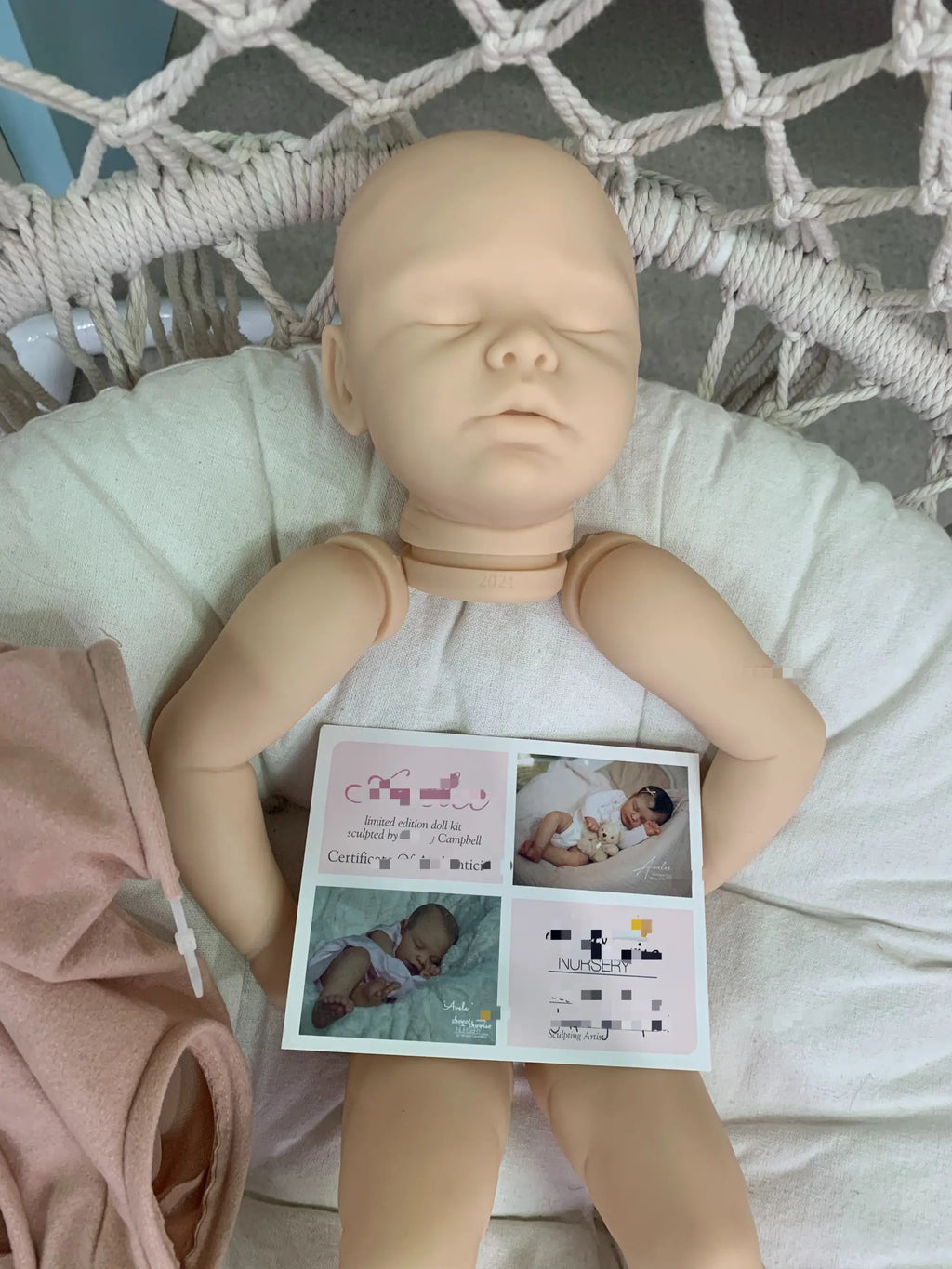 20Inch Reborn Doll kit Avelee Popular sleeping baby lifelike touch with COA