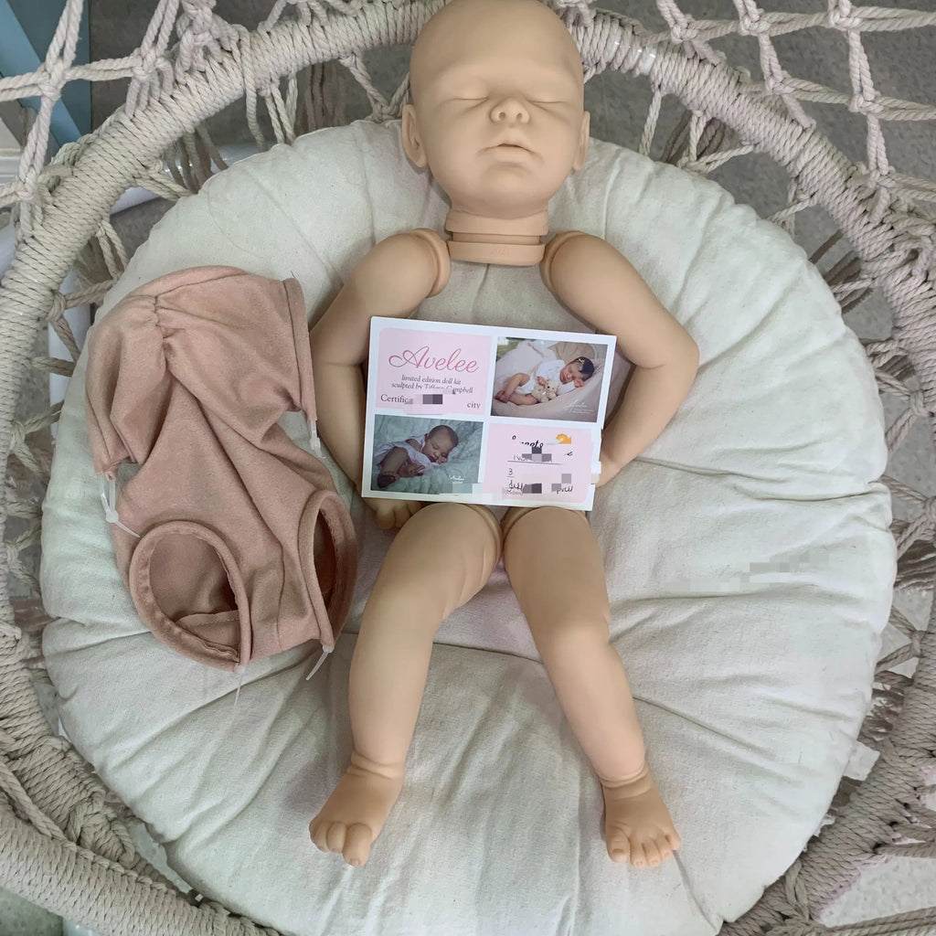 20Inch Reborn Doll kit Avelee Popular sleeping baby lifelike touch with COA