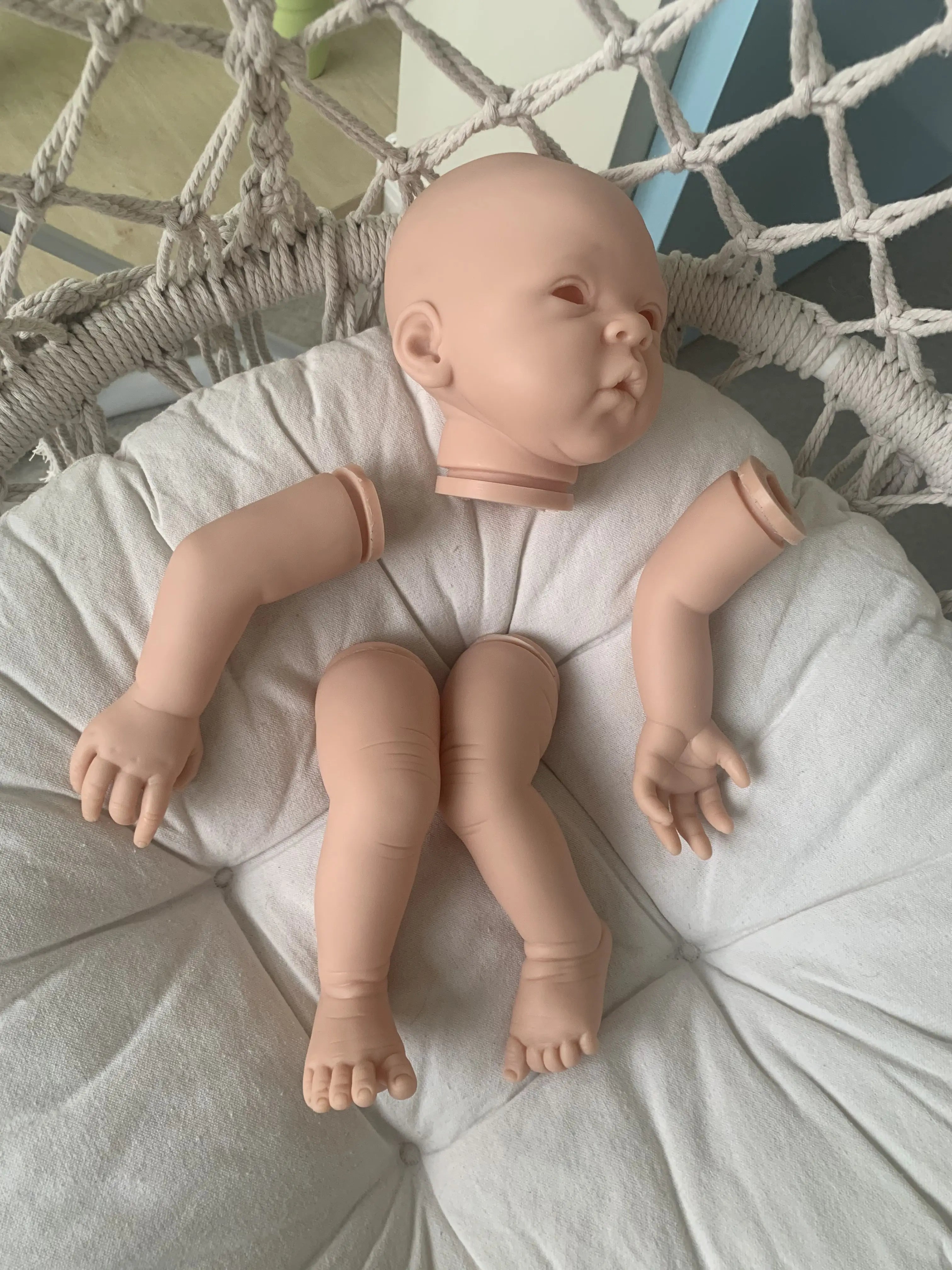 18inches reborn doll kit Santina popular prototypes lifelike real soft touch fresh color