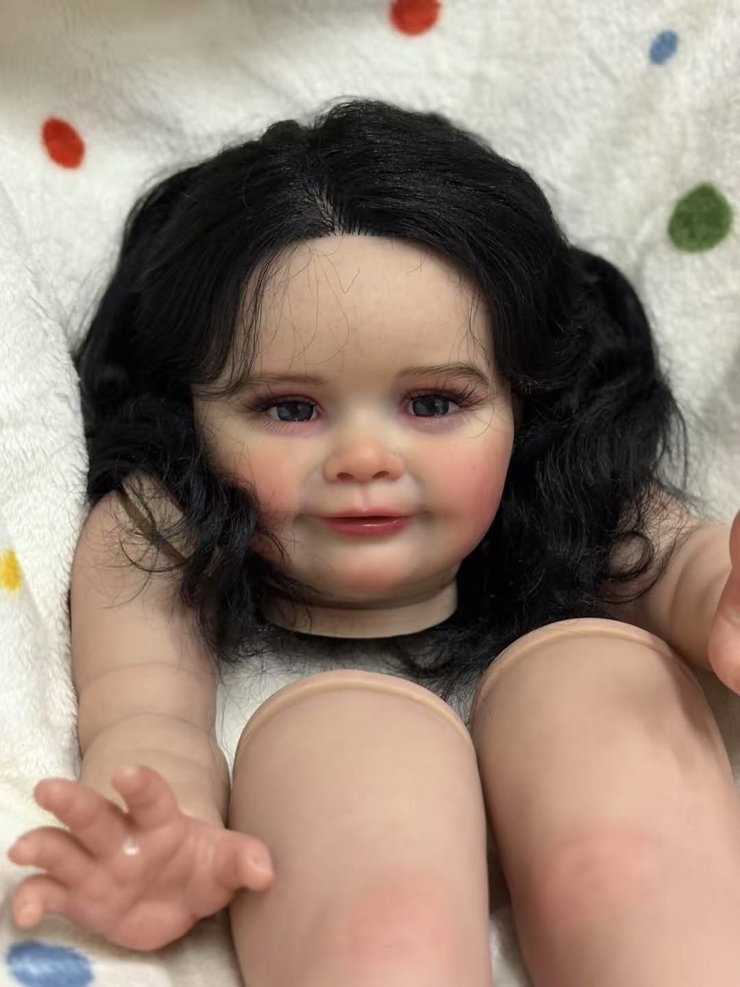 Boneca Bebê Reborn de 26 polegadas feita sob medida, Zoe, feita por artista, kit pintado com corpo de tecido