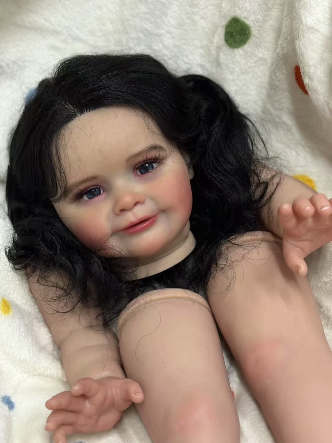 Boneca Bebê Reborn de 26 polegadas feita sob medida, Zoe, feita por artista, kit pintado com corpo de tecido