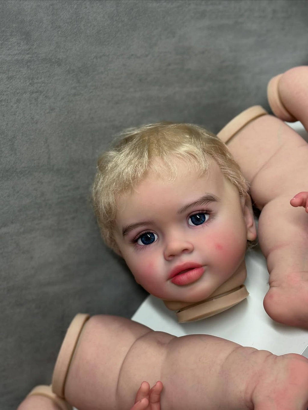 Artist Custom Made 26inch Reborn Baby Pippa with hand-Rooted hair Toddler Painted Kit With Cloth body