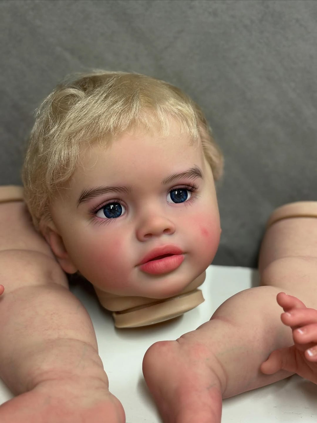 Artist Custom Made 26inch Reborn Baby Pippa with hand-Rooted hair Toddler Painted Kit With Cloth body