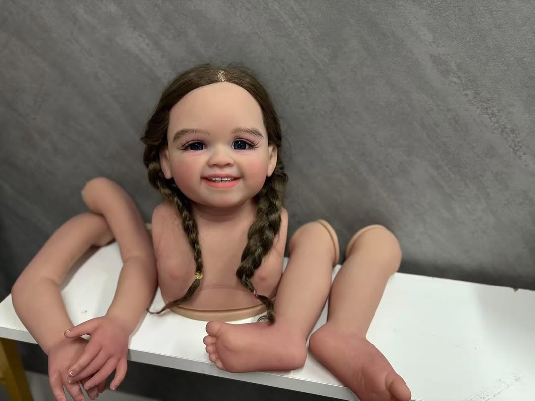 Custom Made Artist Painted Shanti Kits With Hand-Rooted Hair With Connectors With Cloth Body