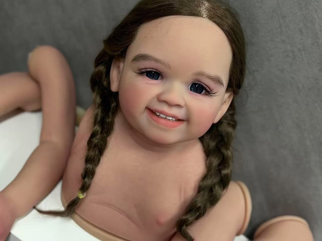 Custom Made Artist Painted Shanti Kits With Hand-Rooted Hair With Connectors With Cloth Body