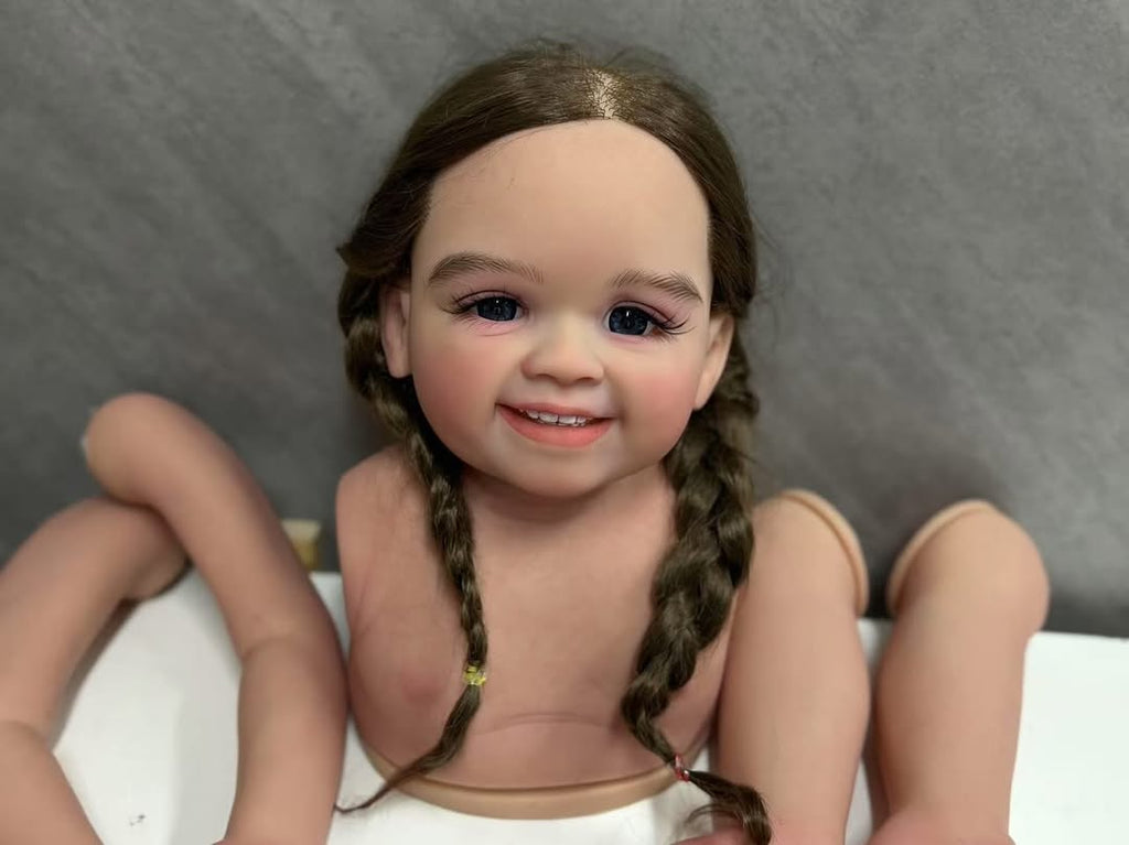 Custom Made Artist Painted Shanti Kits With Hand-Rooted Hair With Connectors With Cloth Body