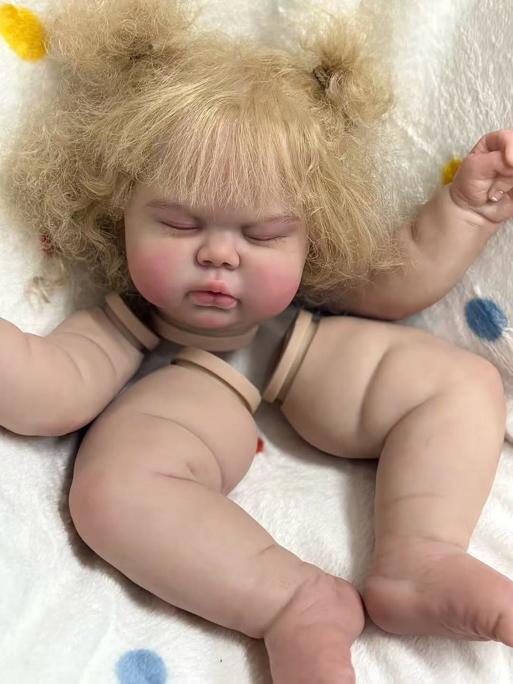 Boneca Reborn personalizada pintada de 25 polegadas Pickle com cabelo enraizado à mão e corpo de pano