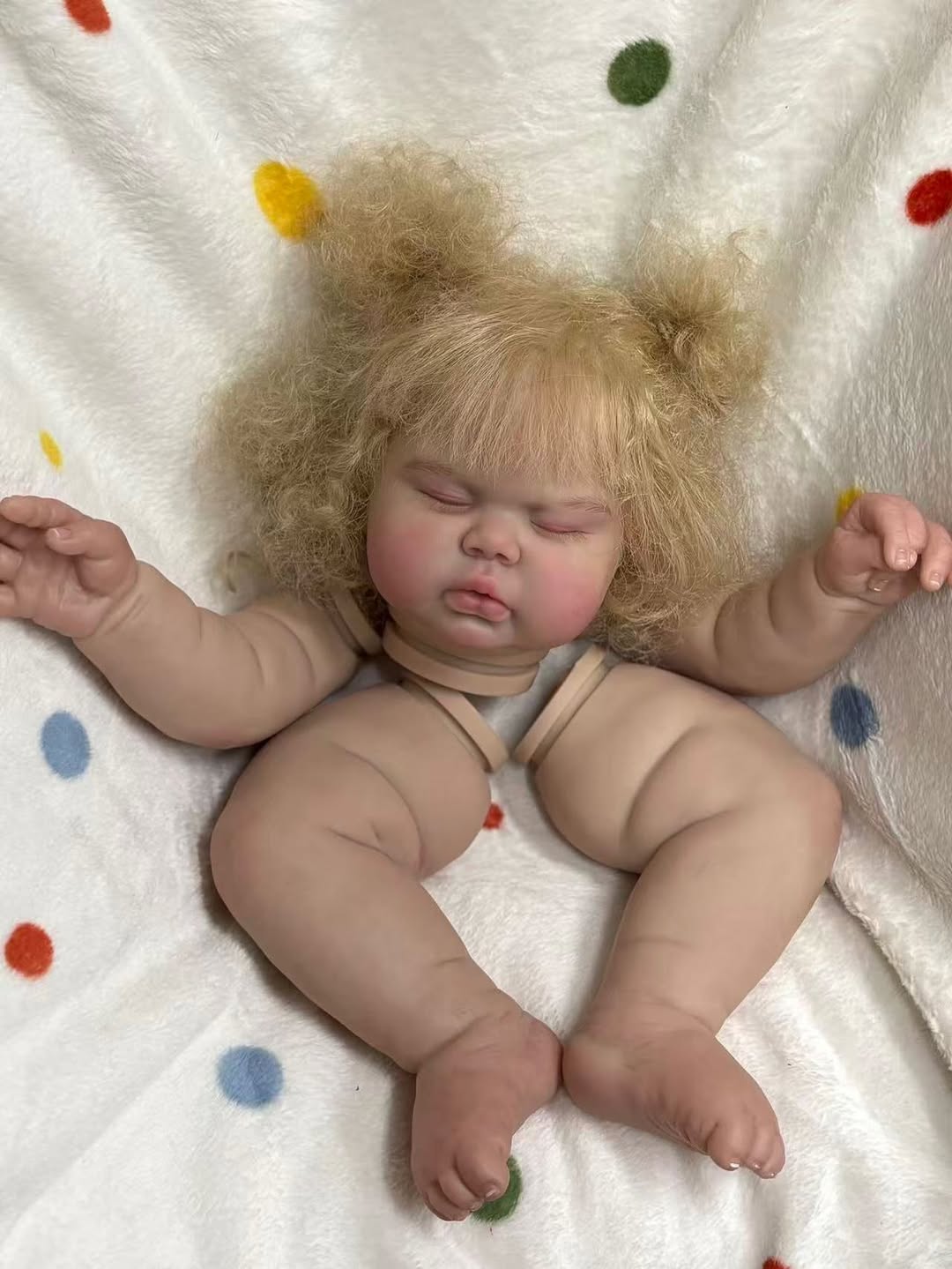 Boneca Reborn personalizada pintada de 25 polegadas Pickle com cabelo enraizado à mão e corpo de pano