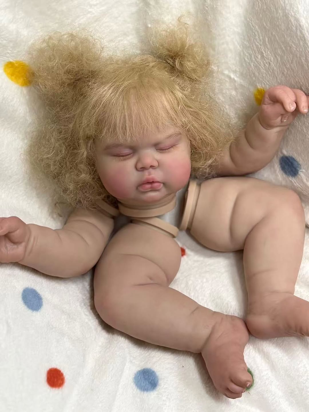 Boneca Reborn personalizada pintada de 25 polegadas Pickle com cabelo enraizado à mão e corpo de pano