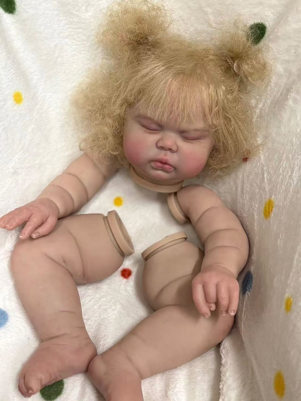 Boneca Reborn personalizada pintada de 25 polegadas Pickle com cabelo enraizado à mão e corpo de pano