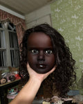 Custom Made Artist Painted Reborn Baby Gabriella African Girl Version With Torso with Limbs with connectors with Cloth Body