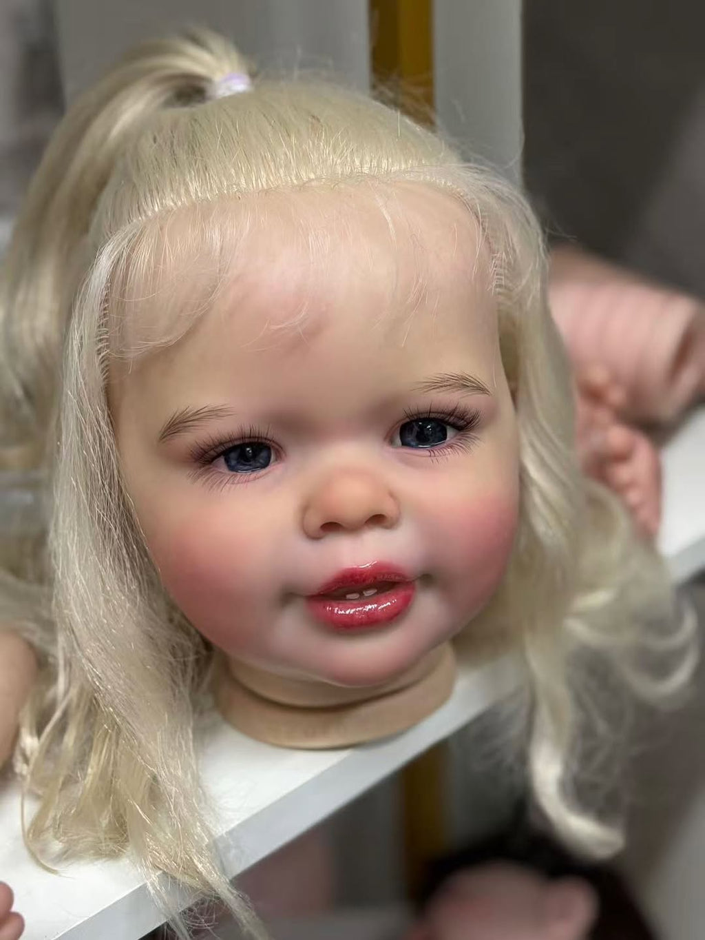 Custom Made Artist painted Kit 28’’ Reborn Katie Marie With Hand-Rooted with cloth body