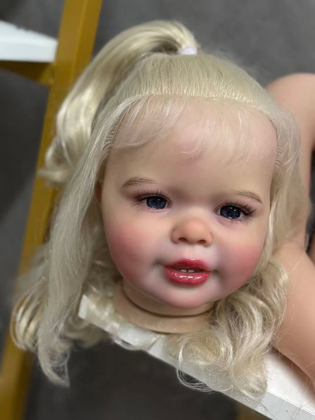 Custom Made Artist painted Kit 28’’ Reborn Katie Marie With Hand-Rooted with cloth body