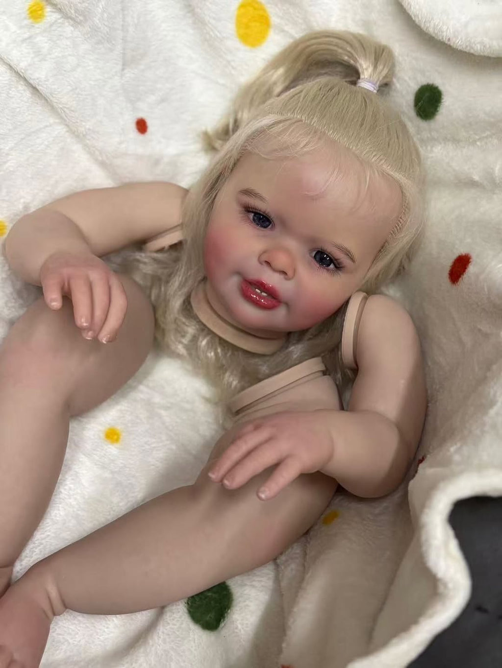 Custom Made Artist painted Kit 28’’ Reborn Katie Marie With Hand-Rooted with cloth body