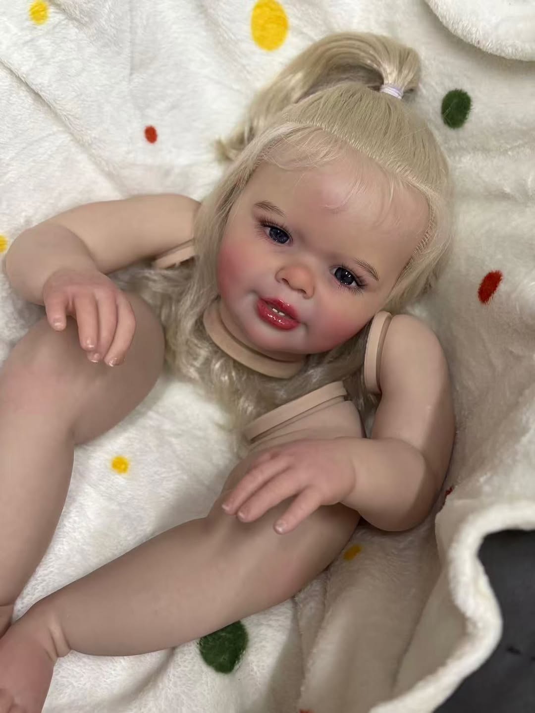 Custom Made Artist painted Kit 28’’ Reborn Katie Marie With Hand-Rooted with cloth body