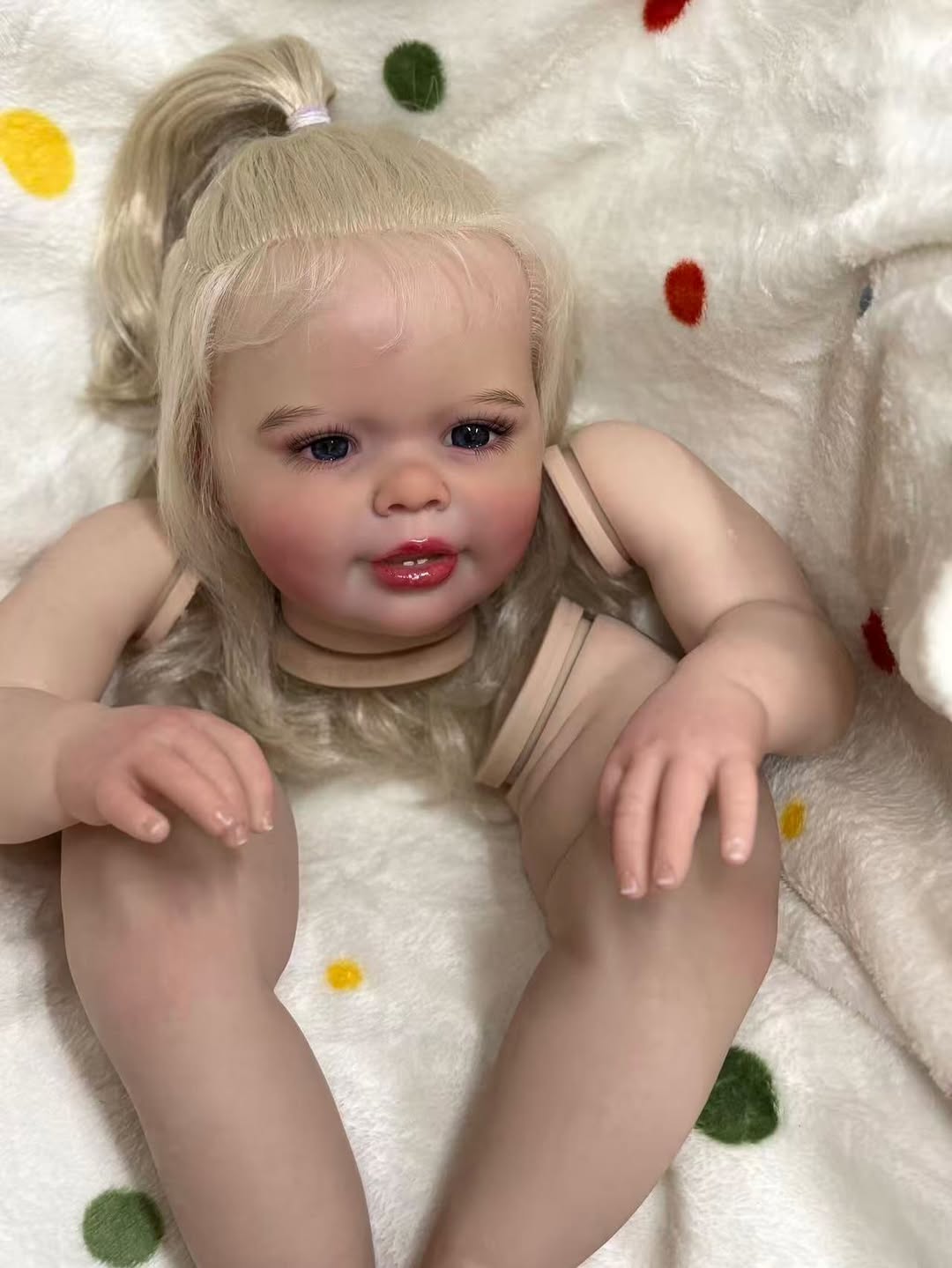 Custom Made Artist painted Kit 28’’ Reborn Katie Marie With Hand-Rooted with cloth body