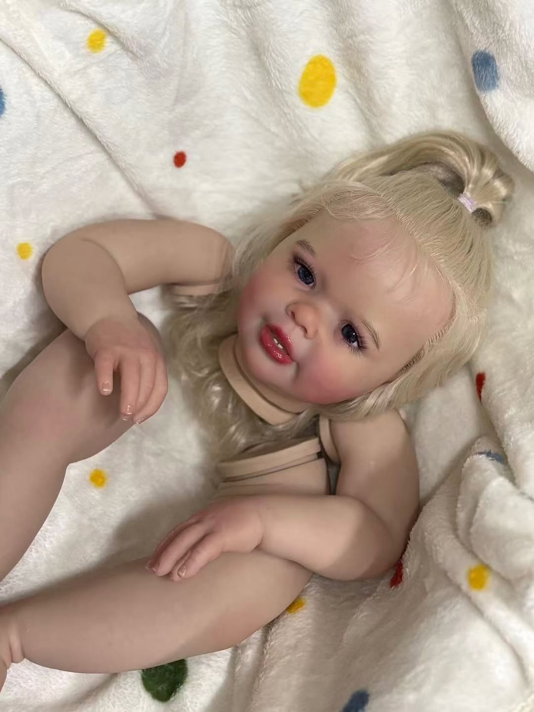 Custom Made Artist painted Kit 28’’ Reborn Katie Marie With Hand-Rooted with cloth body