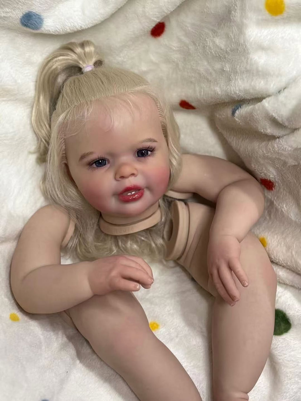 Custom Made Artist painted Kit 28’’ Reborn Katie Marie With Hand-Rooted with cloth body