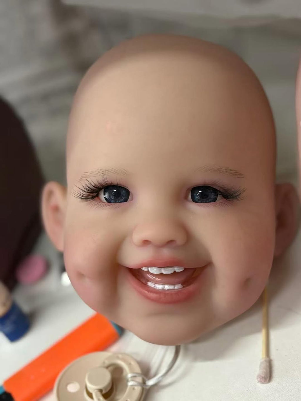 Custom Made 32inch Reborn Baby Dimple 2 Versions Painted Kit with cloth body with Connectors