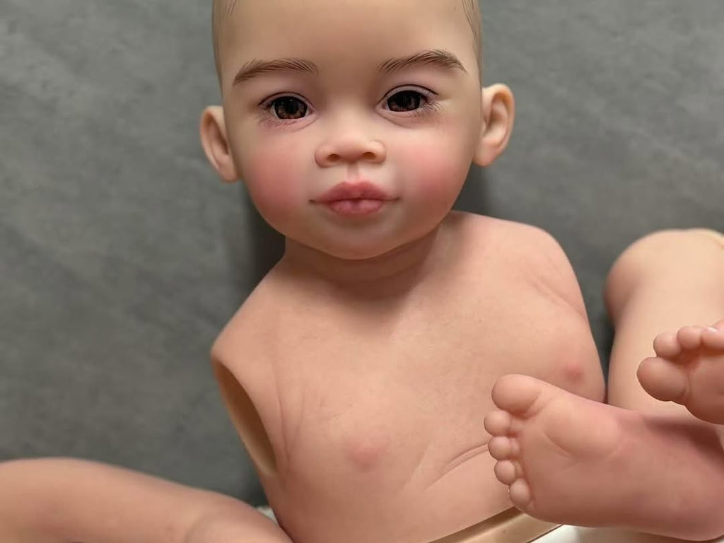 Artist Custom Made 32inch Reborn baby Meili With Hand-Painted Hair With cloth body /connectors