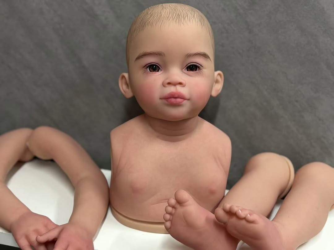 Artist Custom Made 32inch Reborn baby Meili With Hand-Painted Hair With cloth body /connectors