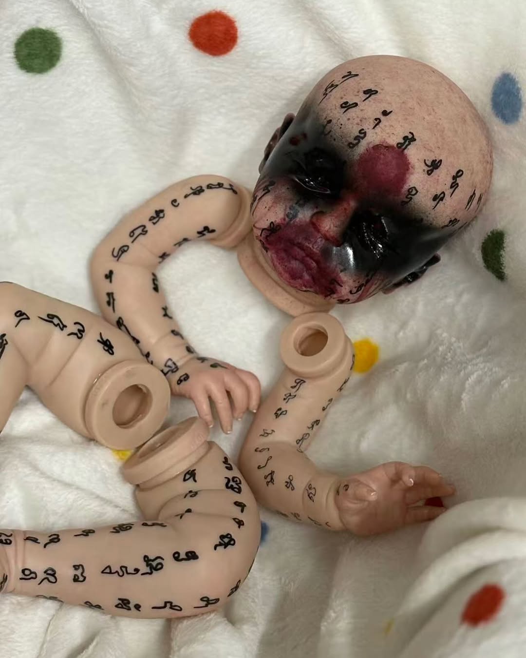 Artist Painted Custom Made Renor Baby John John with Cloth Body