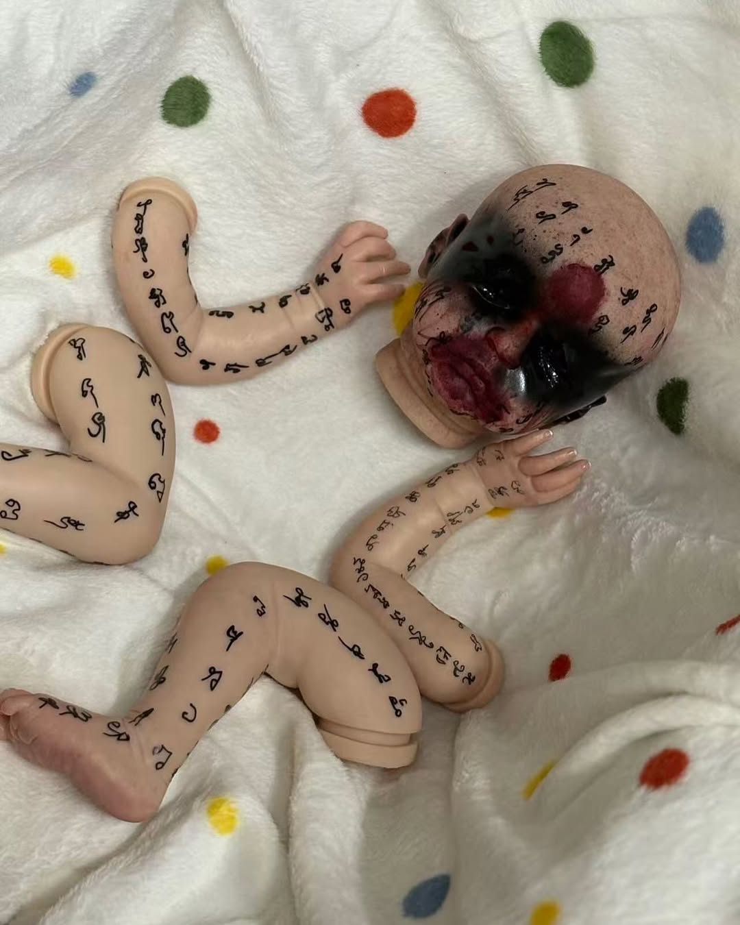 Artist Painted Custom Made Renor Baby John John with Cloth Body