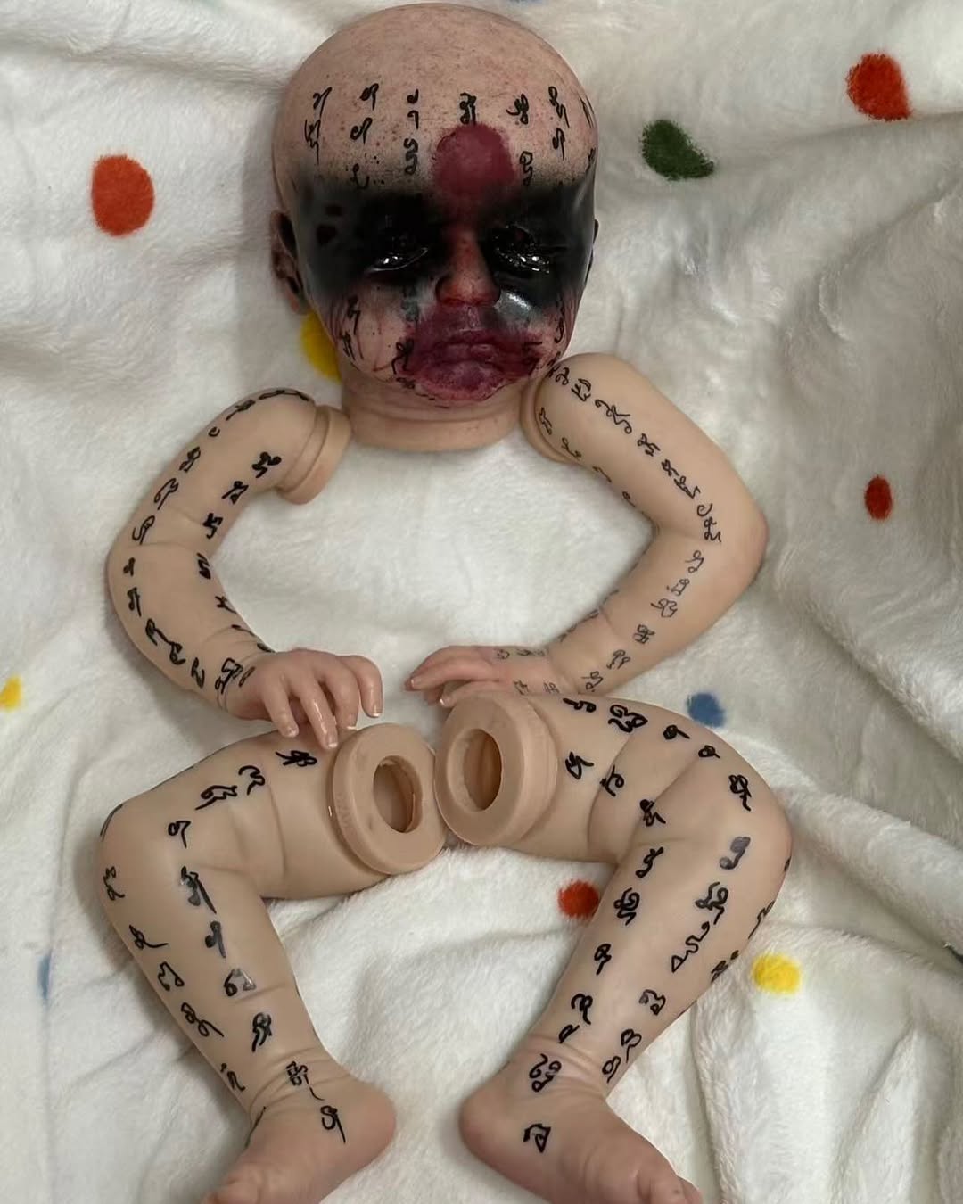 Artist Painted Custom Made Renor Baby John John with Cloth Body