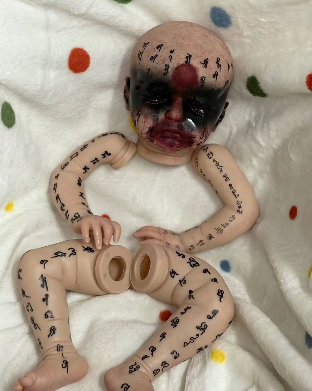 Artist Painted Custom Made Renor Baby John John with Cloth Body