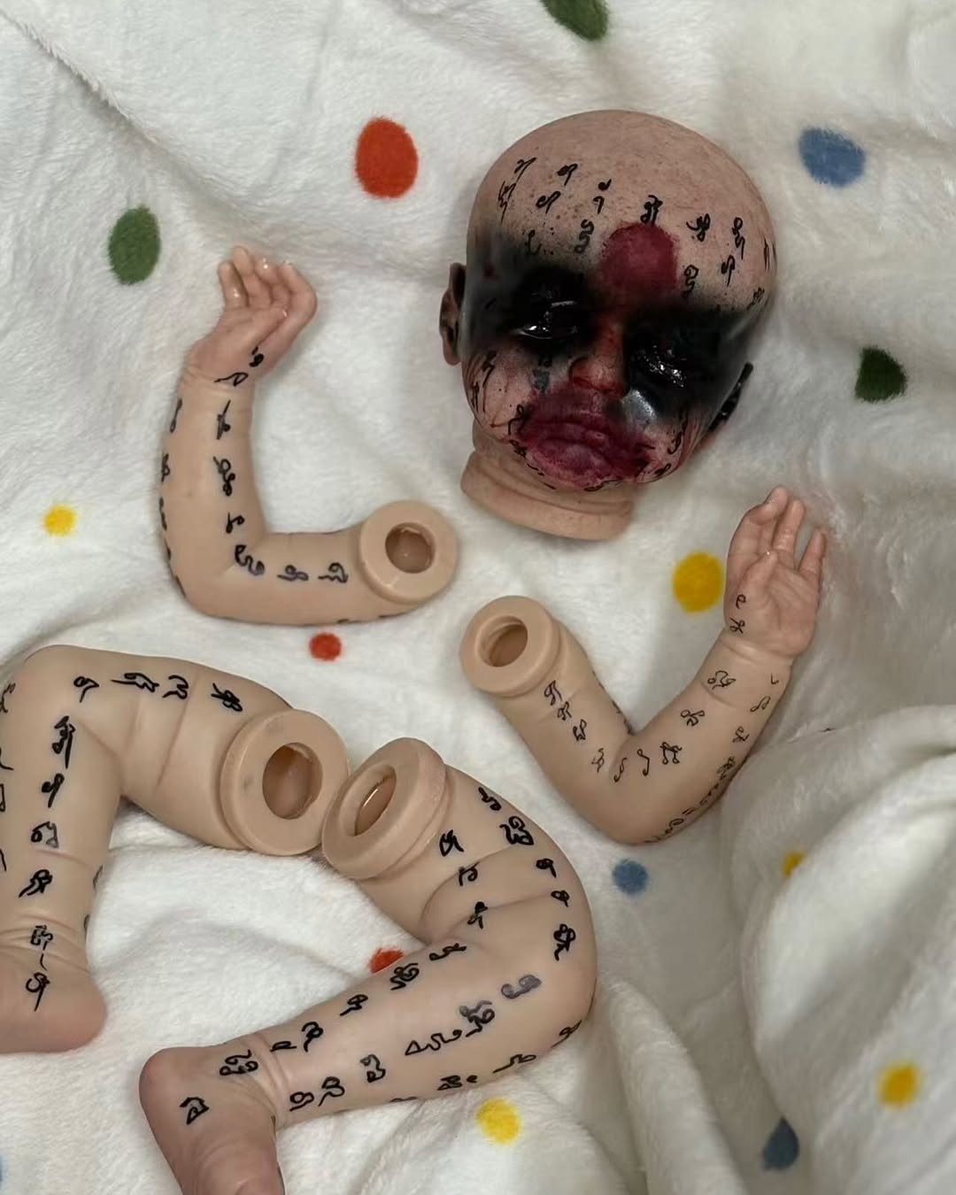 Artist Painted Custom Made Renor Baby John John with Cloth Body