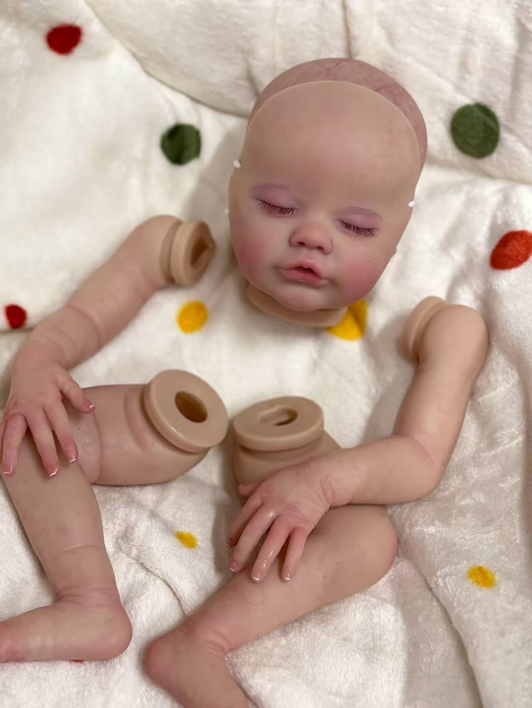 Custom Made Artist Painted 21inch Reborn Baby Primrose with one mask Halloween Gift Painted Kit with cloth body