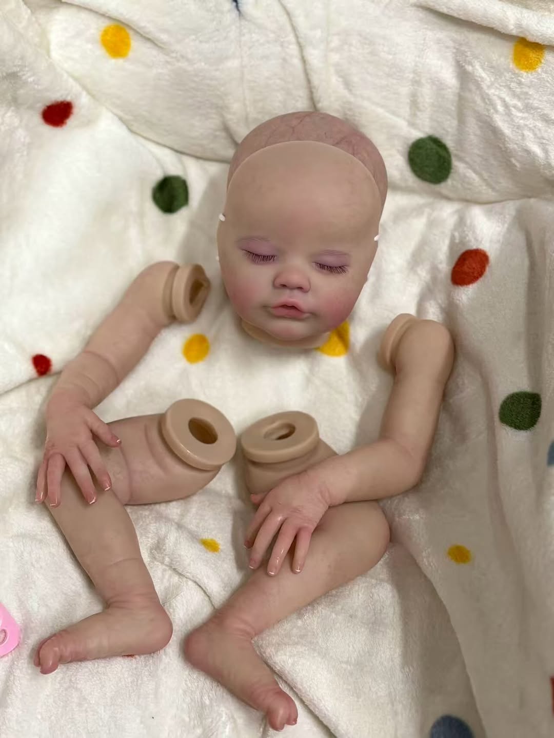 Custom Made Artist Painted 21inch Reborn Baby Primrose with one mask Halloween Gift Painted Kit with cloth body