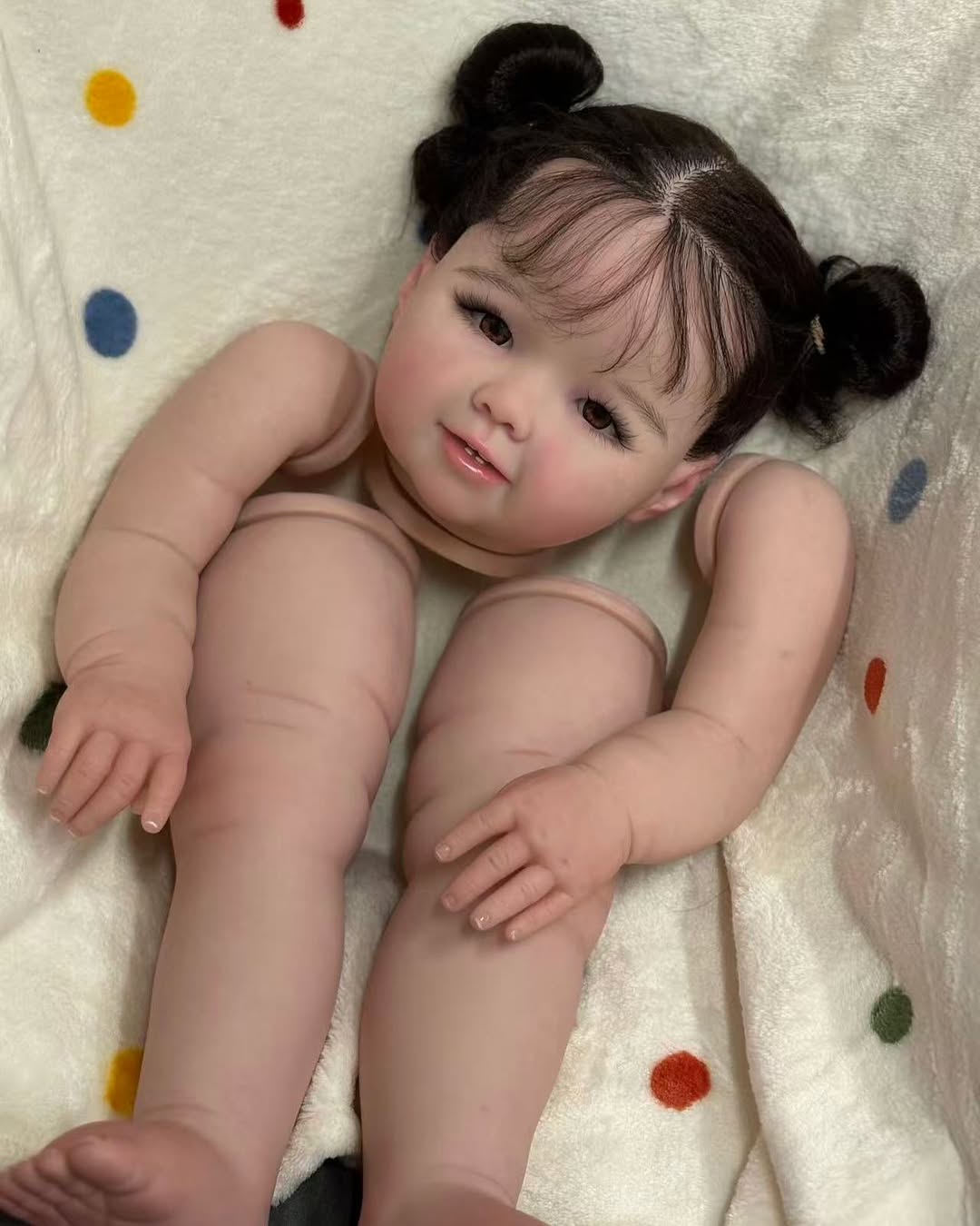 Custom Made artist Painted Kit 30inch Reborn Baby Madeline With Hand-rooted hair DIY PART With cloth body