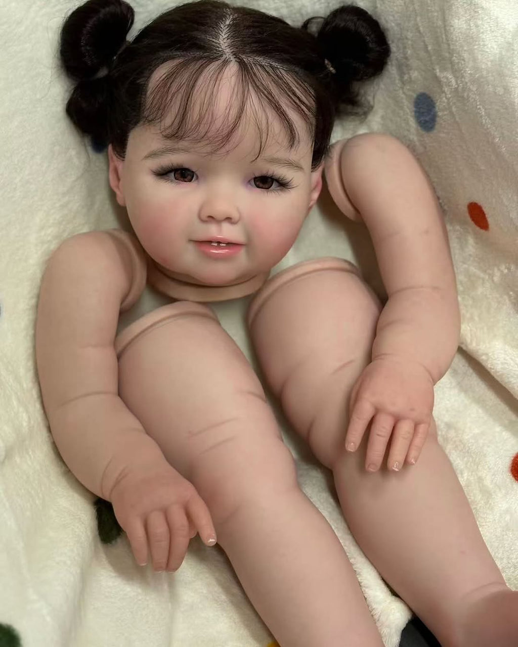 Custom Made artist Painted Kit 30inch Reborn Baby Madeline With Hand-rooted hair DIY PART With cloth body