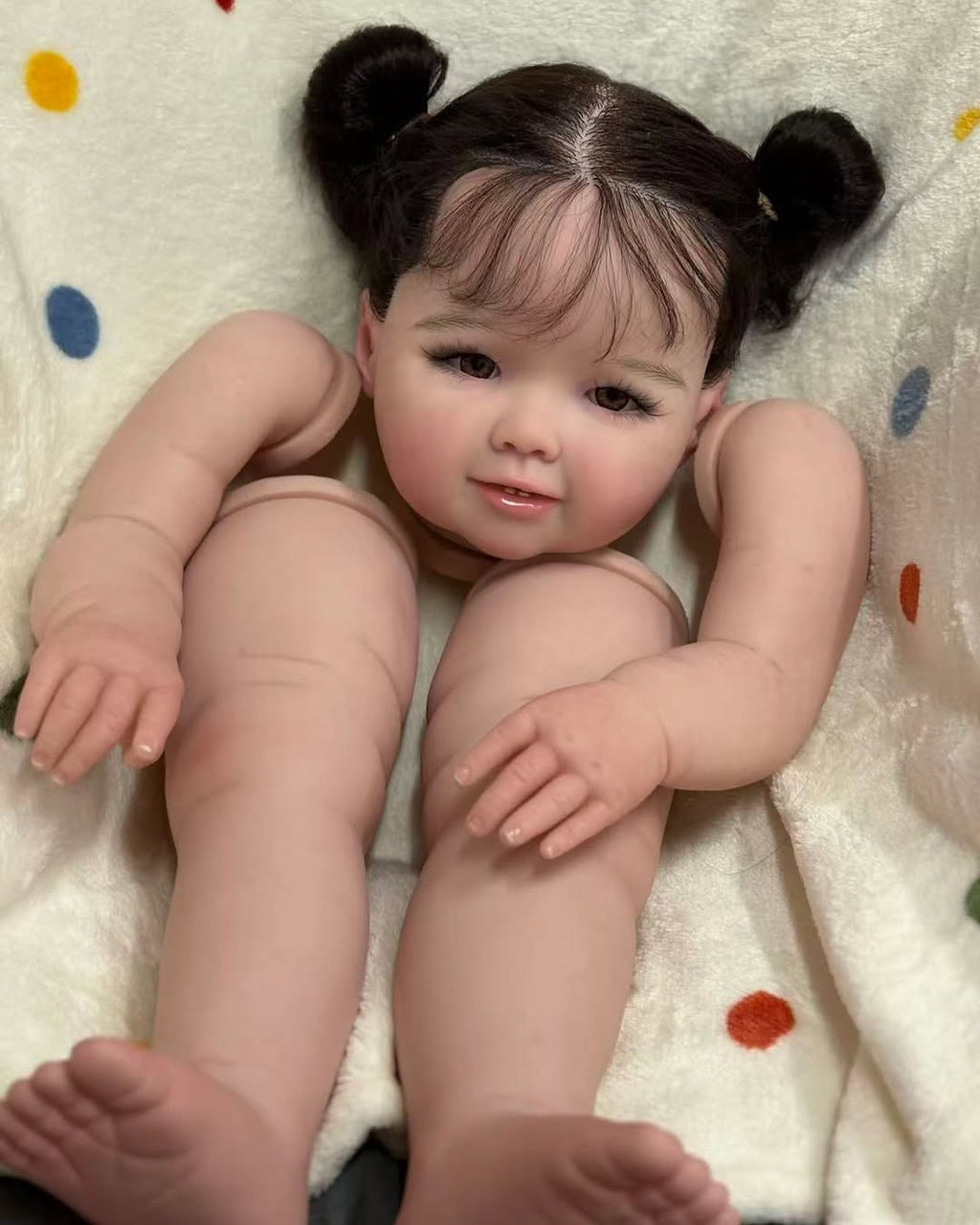 Custom Made artist Painted Kit 30inch Reborn Baby Madeline With Hand-rooted hair DIY PART With cloth body