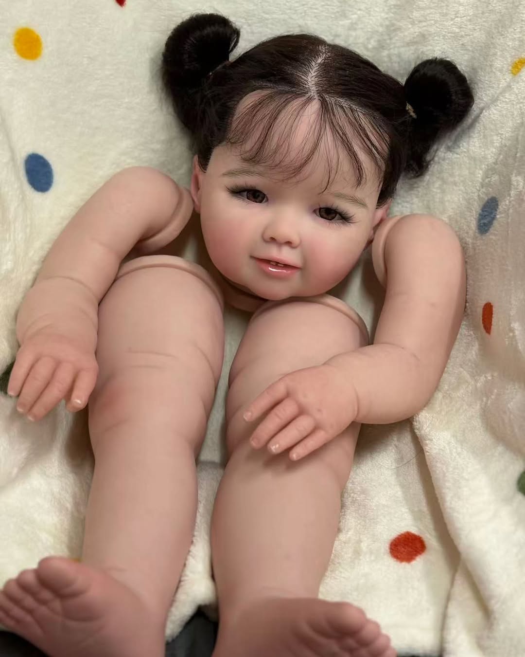 Custom Made artist Painted Kit 30inch Reborn Baby Madeline With Hand-rooted hair DIY PART With cloth body