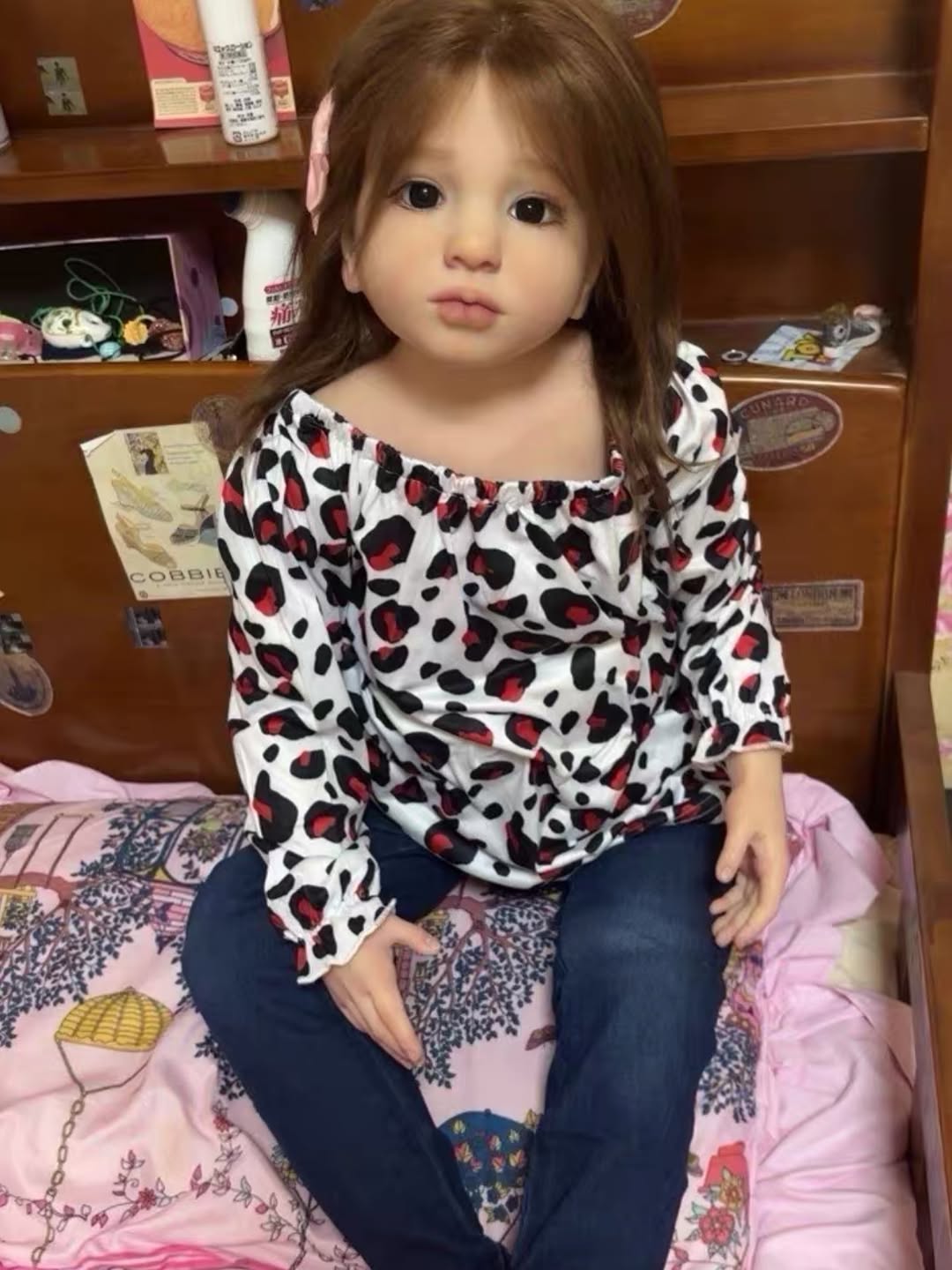 Custom Made 42’’Reborn Baby Aloenka With Hand-Rooted Hair 2 Versions Painted Kit/Finished Doll Artist Genesis Painted