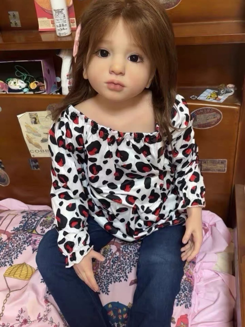 Custom Made 42’’Reborn Baby Aloenka With Hand-Rooted Hair 2 Versions Painted Kit/Finished Doll Artist Genesis Painted