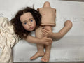 116cm Custom Made Reborn Aloenka With Hand-Rooted Hair Painted Kit with cloth body with connectors