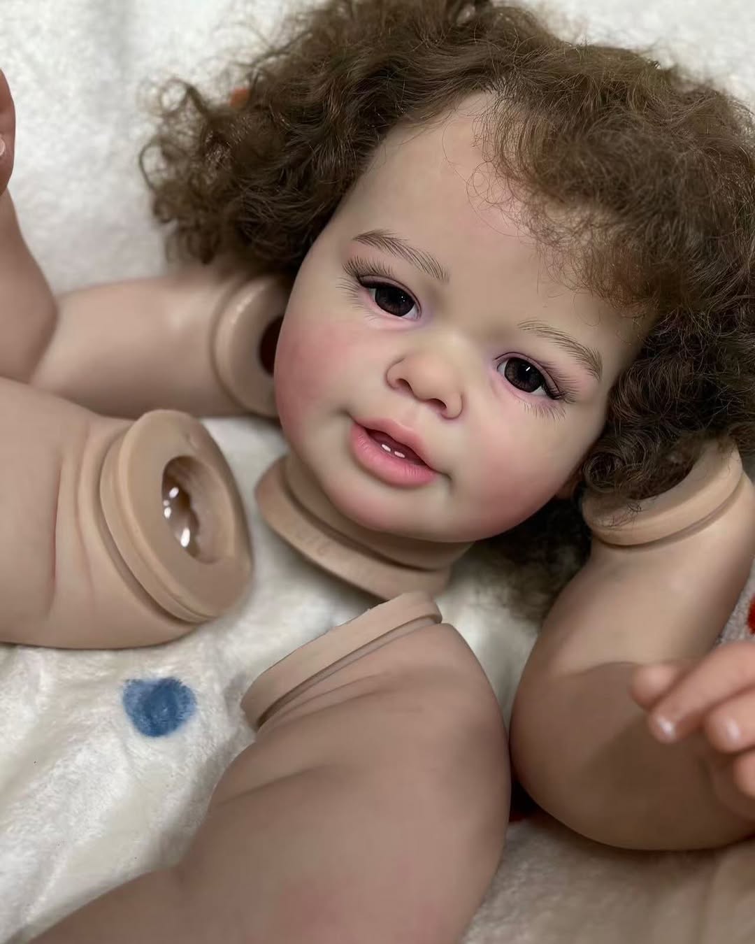 Custom Made Artist painted Kit 28’’ Reborn Katie Marie With Hand-Rooted with cloth body