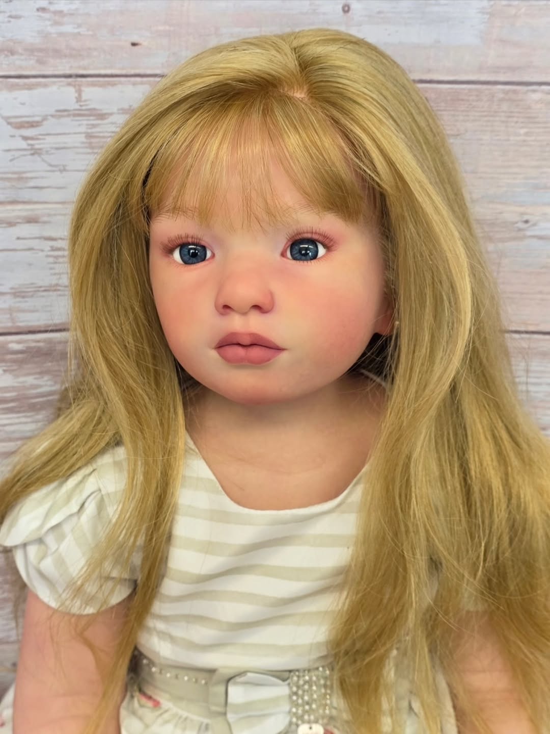 42inch Custom Made Reborn Baby Reborn Baby Aloenka with hand-rooted hair 2 Versions Artist Genesis Painted