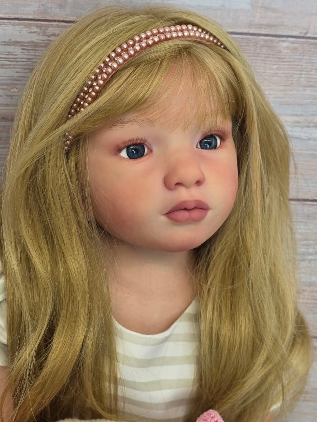 42inch Custom Made Reborn Baby Reborn Baby Aloenka with hand-rooted hair 2 Versions Artist Genesis Painted