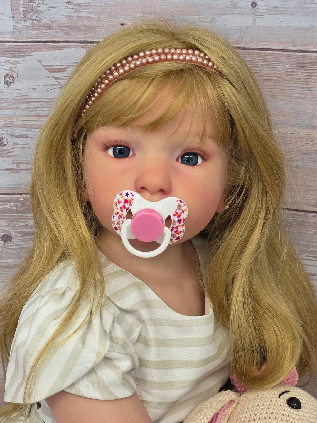 42inch Custom Made Reborn Baby Reborn Baby Aloenka with hand-rooted hair 2 Versions Artist Genesis Painted