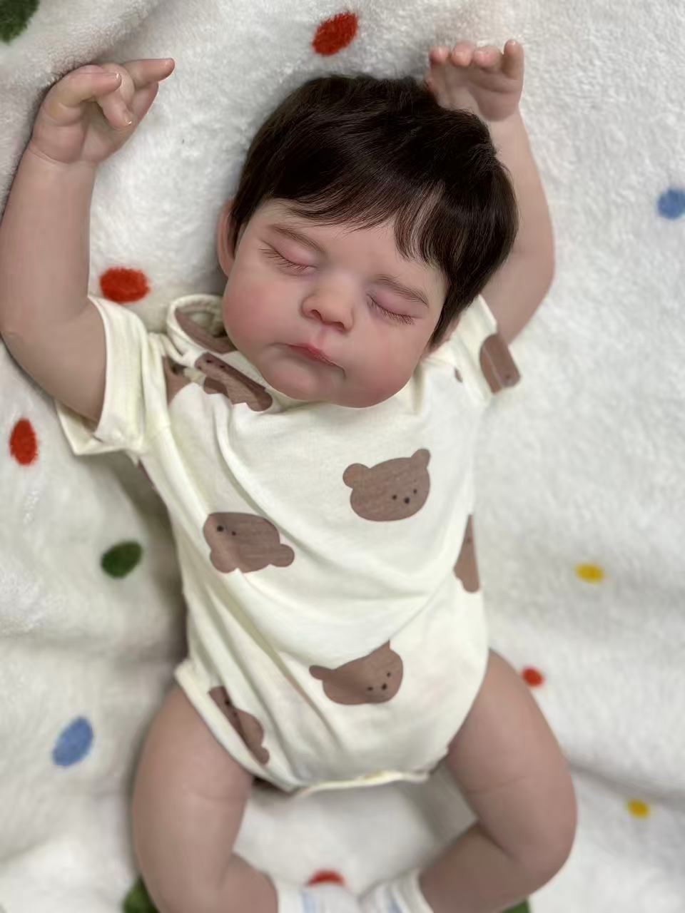 Custom Made Artist Painted 21inch Reborn Baby Erica With Hand-Rooted Hair Already Finished Doll With Cute Dress