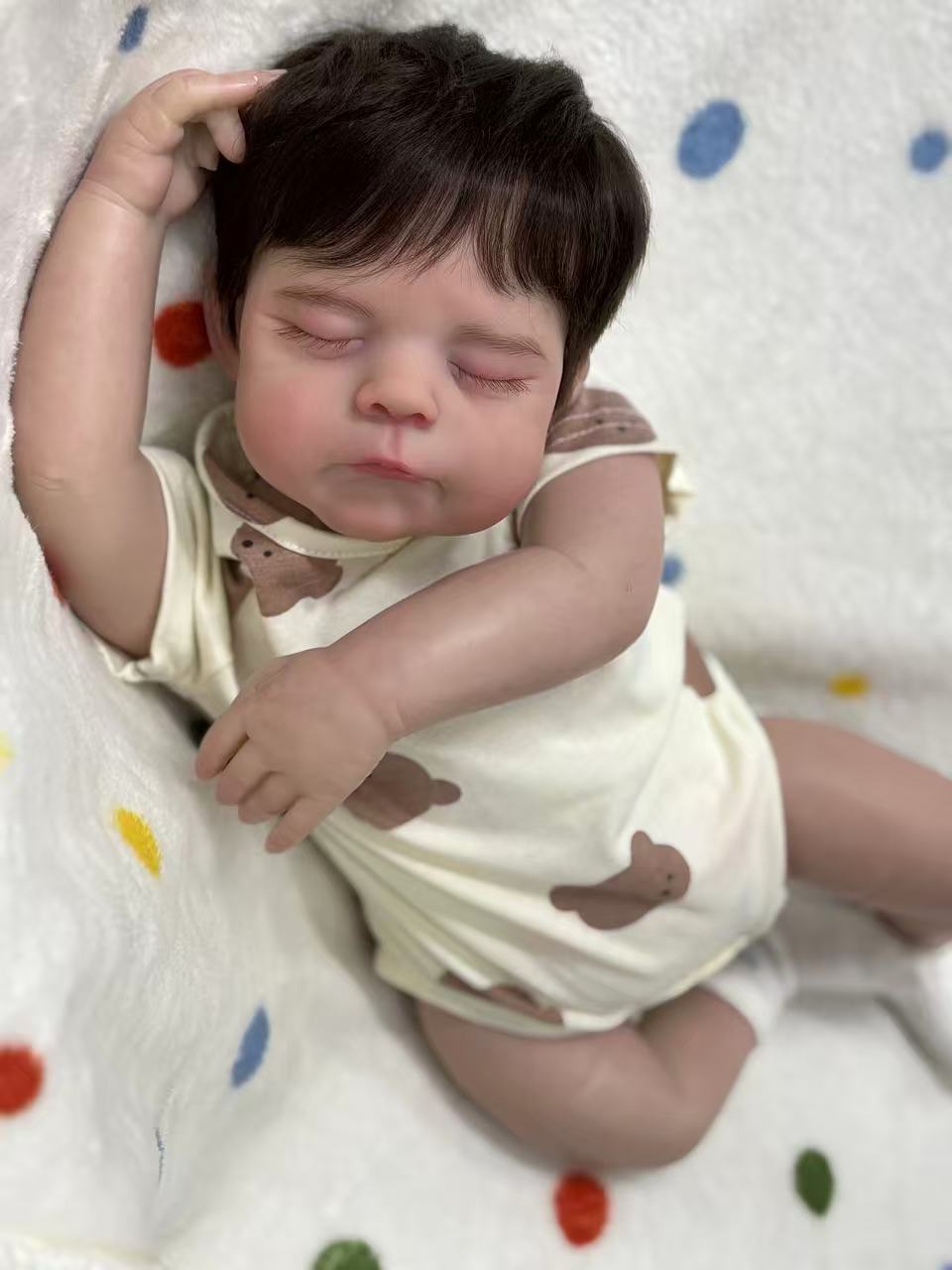Custom Made Artist Painted 21inch Reborn Baby Erica With Hand-Rooted Hair Already Finished Doll With Cute Dress