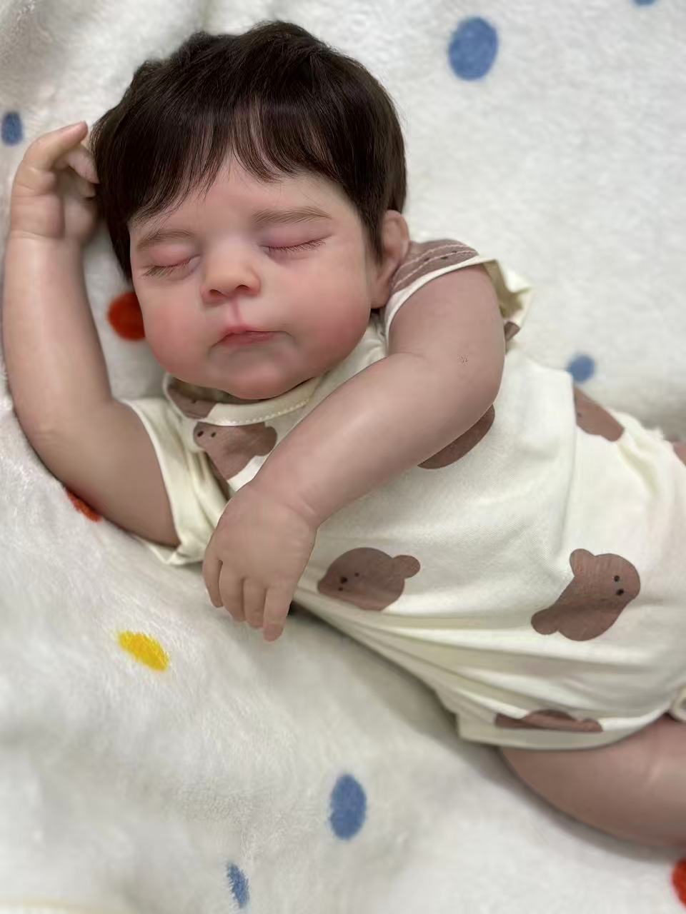 Custom Made Artist Painted 21inch Reborn Baby Erica With Hand-Rooted Hair Already Finished Doll With Cute Dress